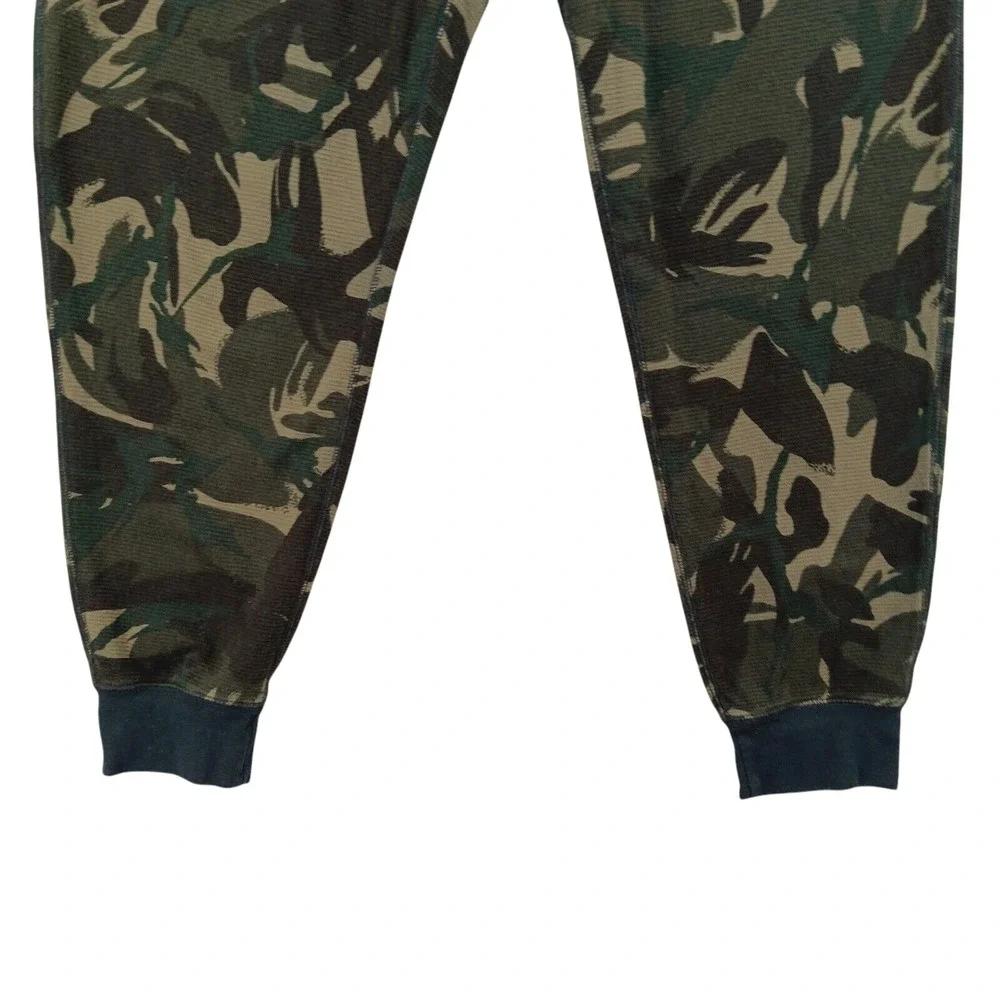 Polo Ralph Lauren Jogger Pants‎ Mens Large 33x28 Camo Waffle Knit Lounge Sleep